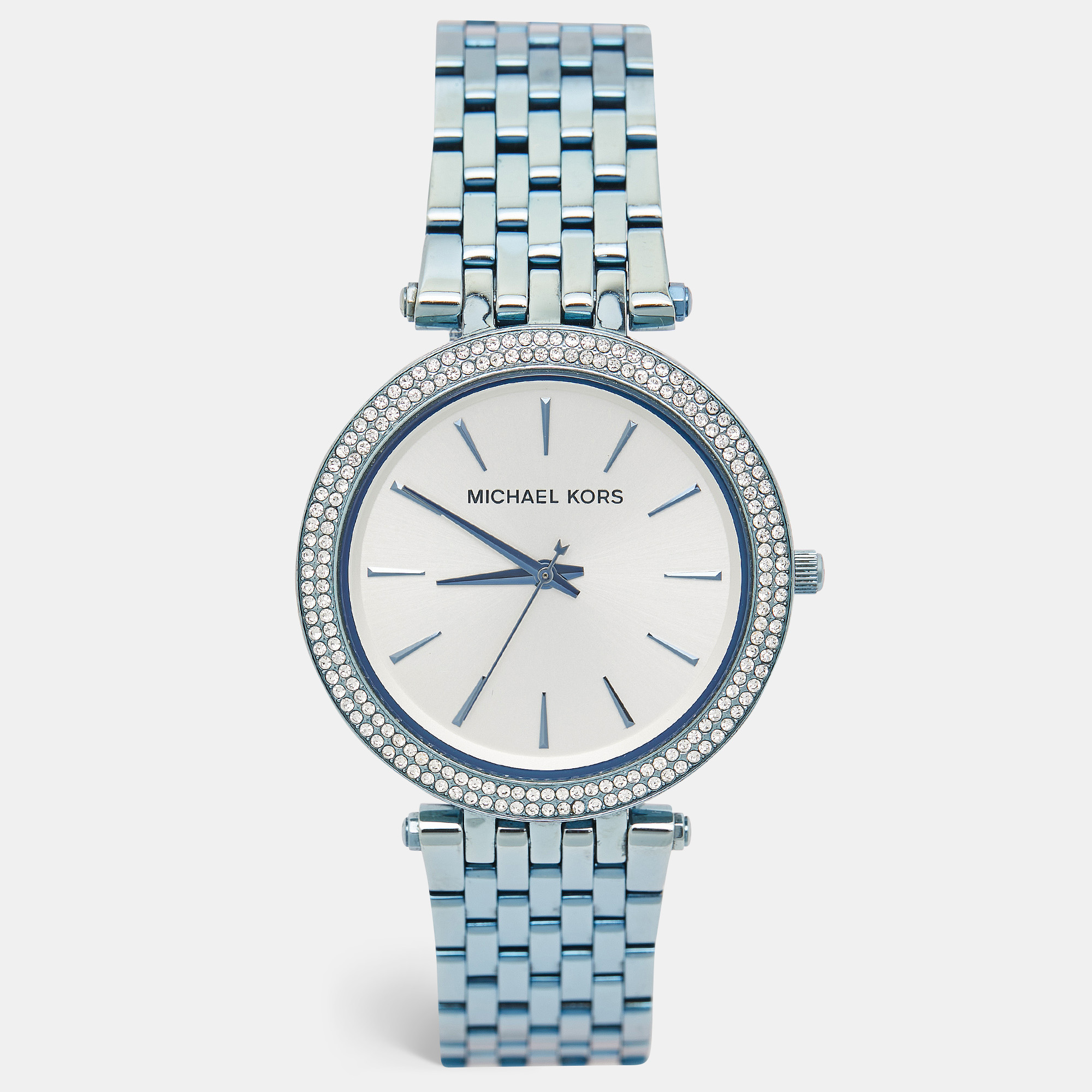 

Michael Kors Silver Blue Ion-Plated Stainless Steel Darci Women's Wristwatch