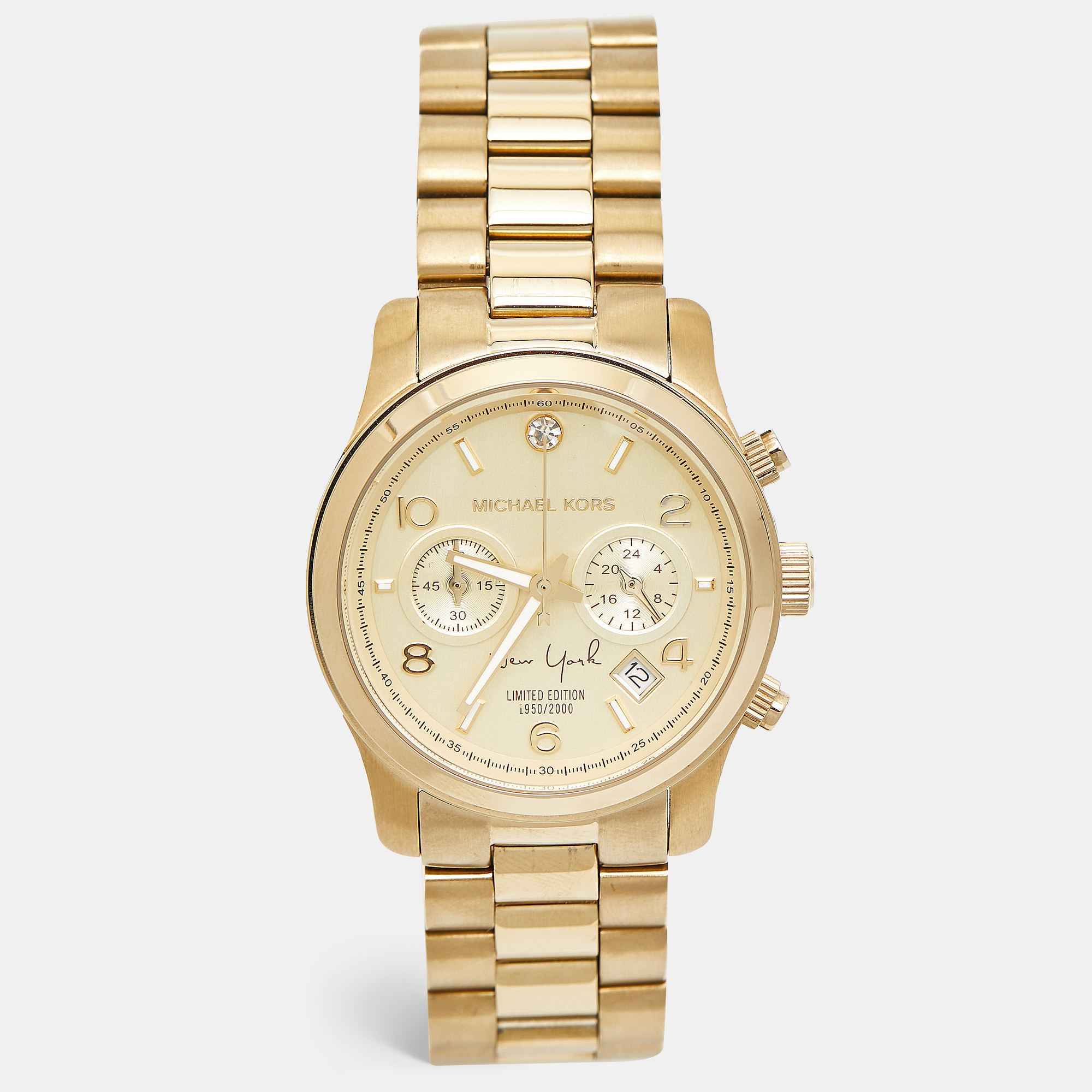 

Michael Kors Yellow Gold Tone Stainless Steel Runway Limited Edition MK5662 Women's Wristwatch