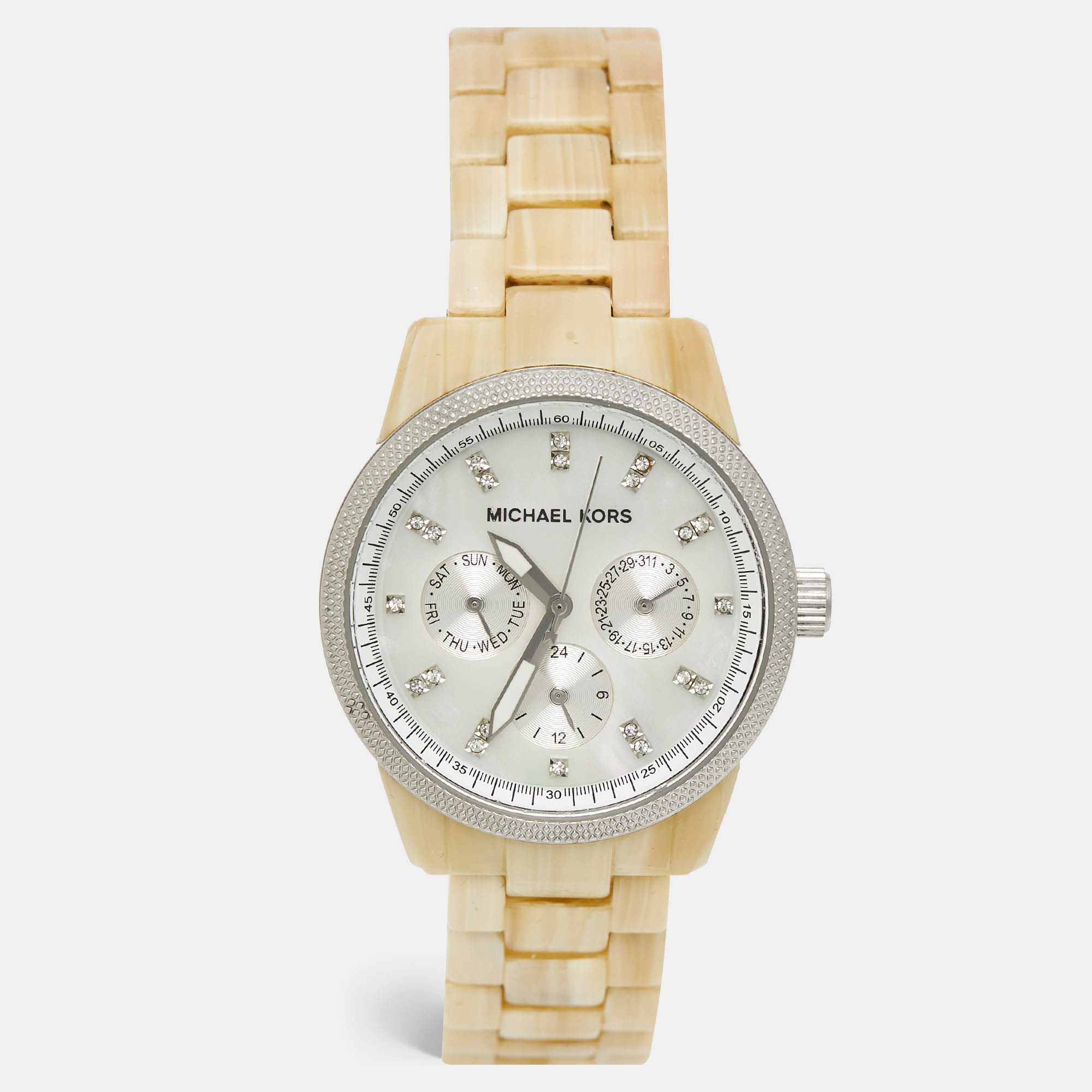 

Michael Kors Mother Of Pearl Acetate Stainless Steel Ritz MK5625 Women's Wristwatch, White