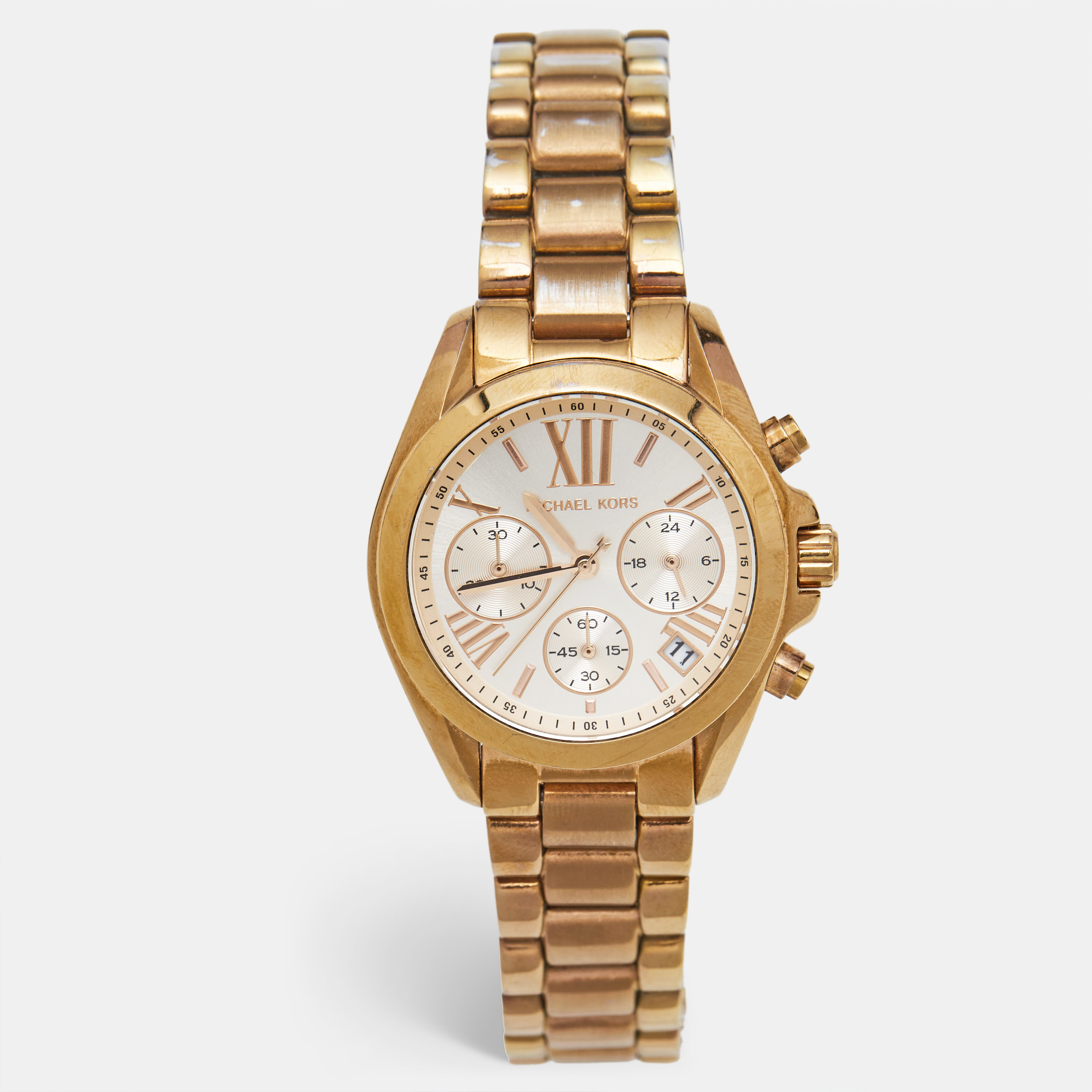 

Michael Kors Champagne Rose Gold Plated Stainless Steel Bradshaw MK5799 Women's Wristwatch