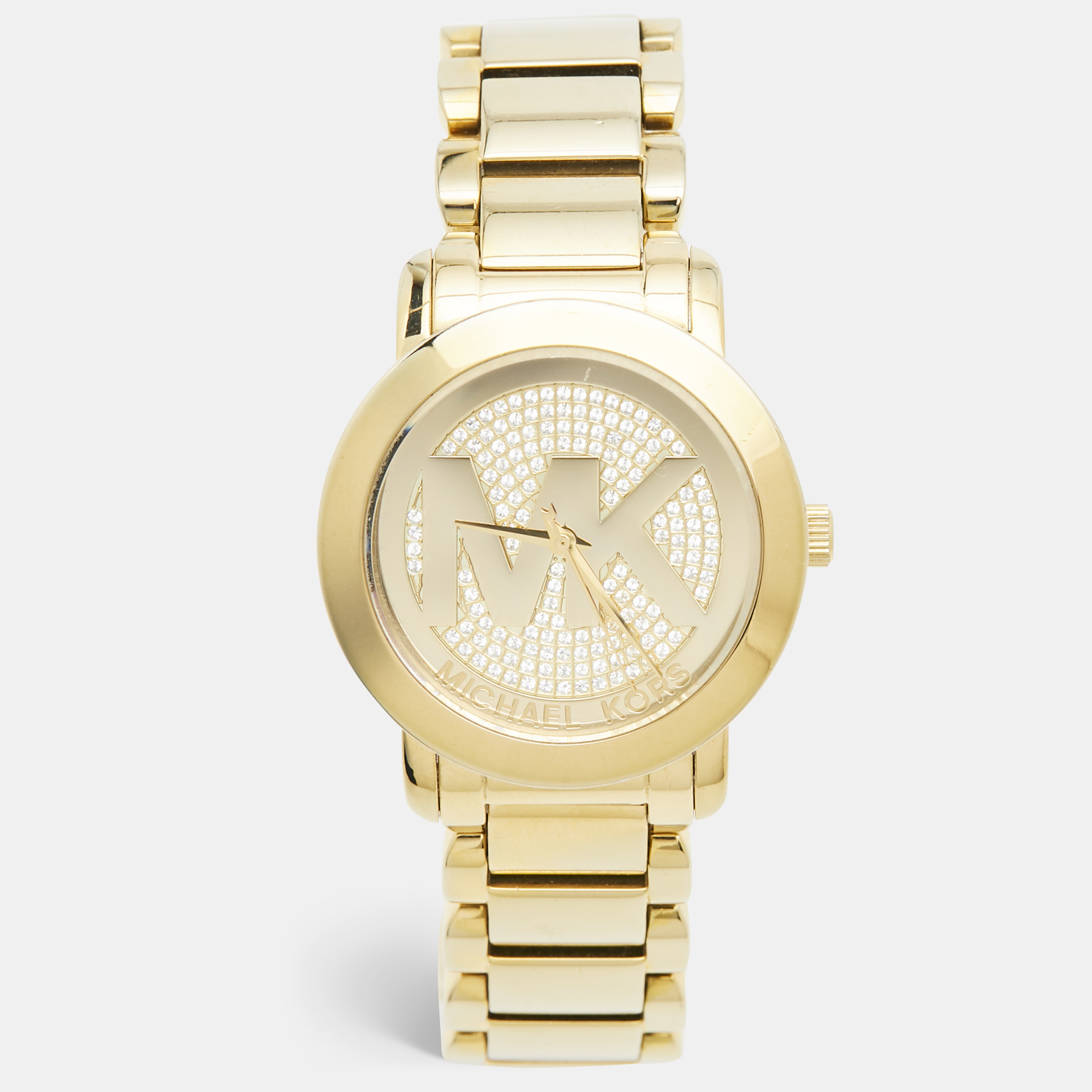 Michael Kors Champagne Gold Plated Stainless Steel Runway MK5432 Women's Wristwatch 38 mm