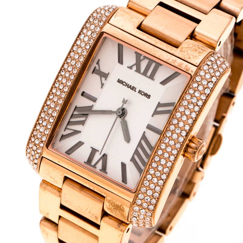 

Michael Kors Silver White Rose Gold Plated Emery MK3255 Women's Wristwatch
