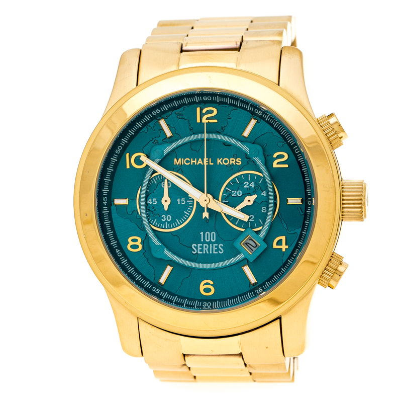 Michael Kors Chronograph Blue Dial Rose Goldtone Mens Watch MK5911  796483077324  Watches  Jomashop