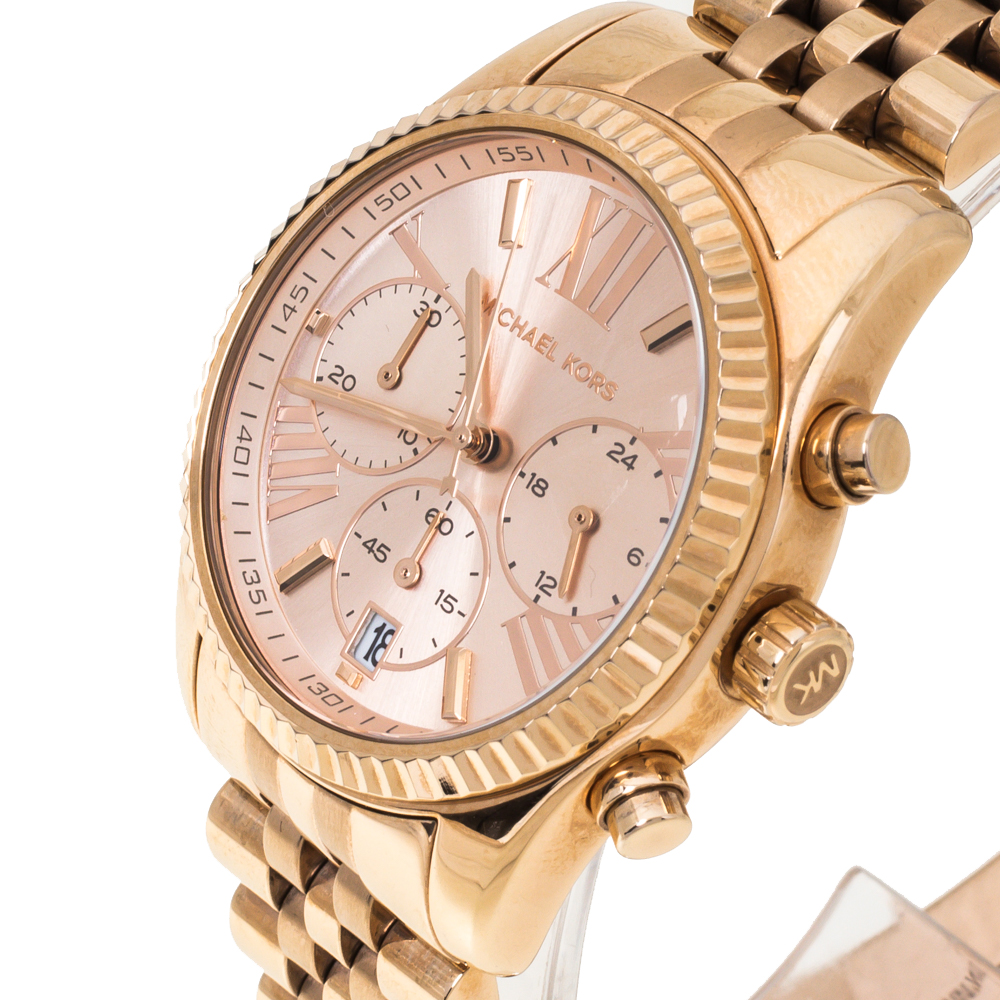 

Michael Kors Rose Gold Plated Stainless Steel Lexington MK5569 Women's Wristwatch