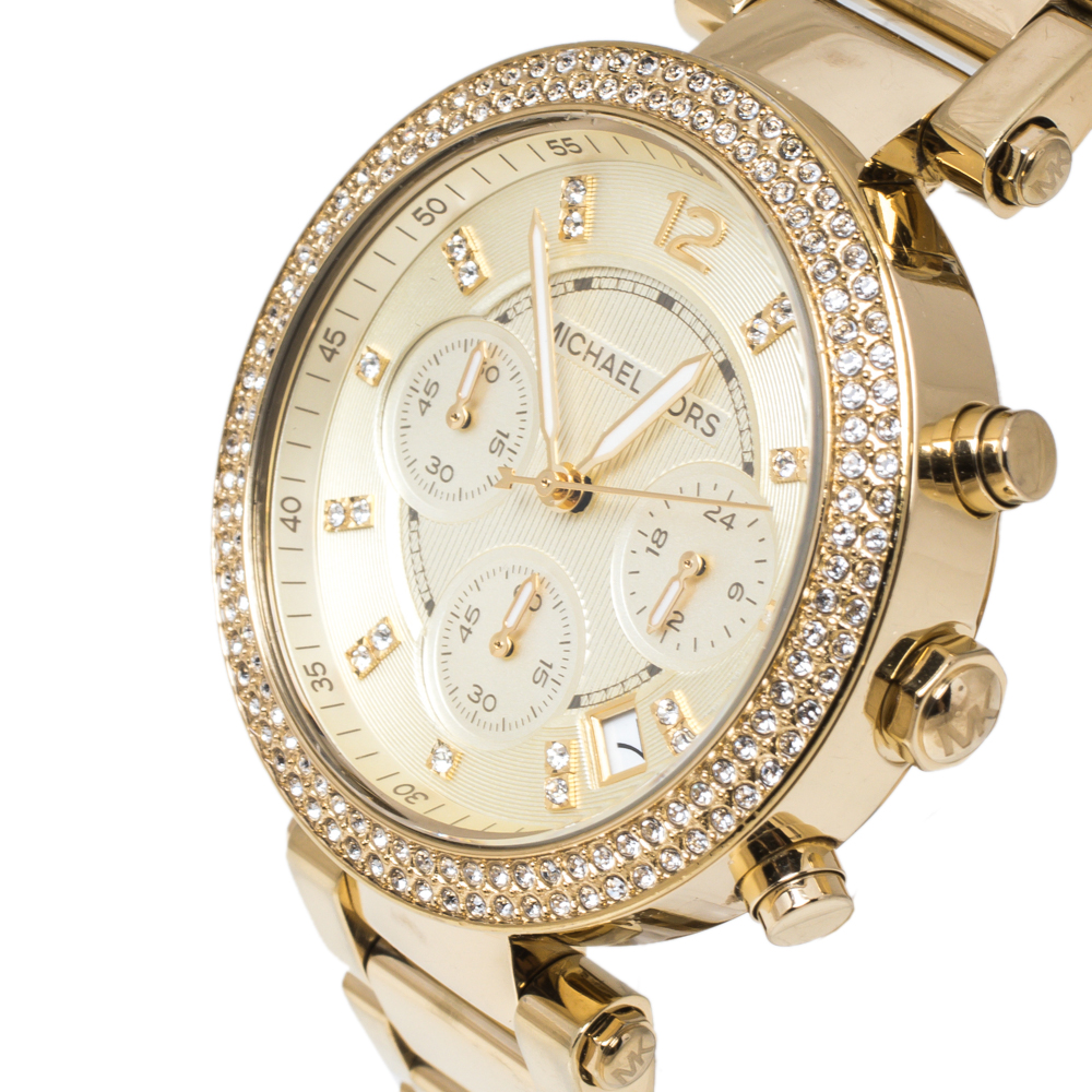 

Michael Kors Yellow Gold Tone Stainless Steel Parker MK5354 Women's Wristwatch