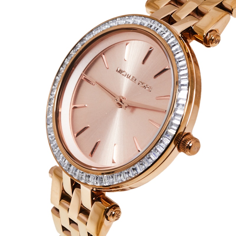 

Michael Kors Rose Gold Tone Stainless Steel Mini Darci MK3366 Women's Wristwatch