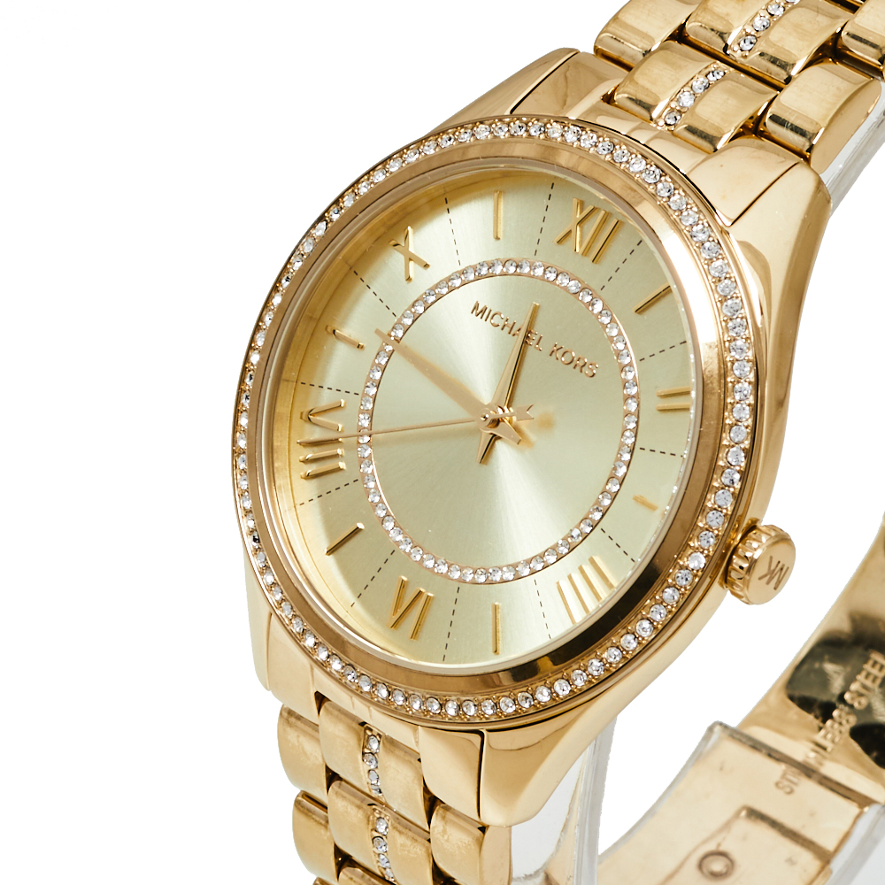 

Michael Kors Gold Tone Crystal Pav÷ MK3719 Lauryn Women's Wristwatch