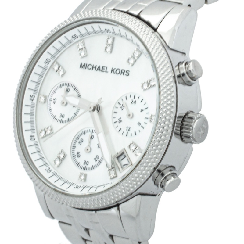 

Michael Kors Mother Of Pearl Stainless Steel Chronograph MK5020 Women's Wristwatch, White