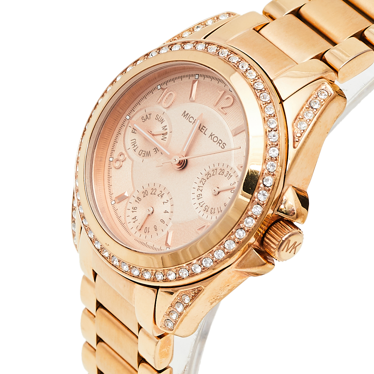

Michael Kors Rose Gold Tone Stainless Steel Blair MK5613 Women's Wristwatch, Pink