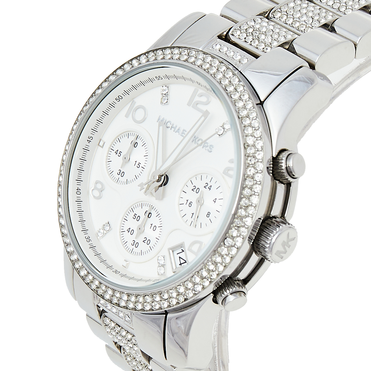 

Michael Kors Silver Stainless Steel Runway Glitz MK5825 Women's Wristwatch