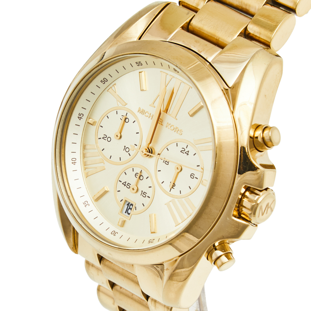 

Michael Kors Champagne Gold Plated Stainless Steel Bradshaw MK-5605 Women's Wristwatch