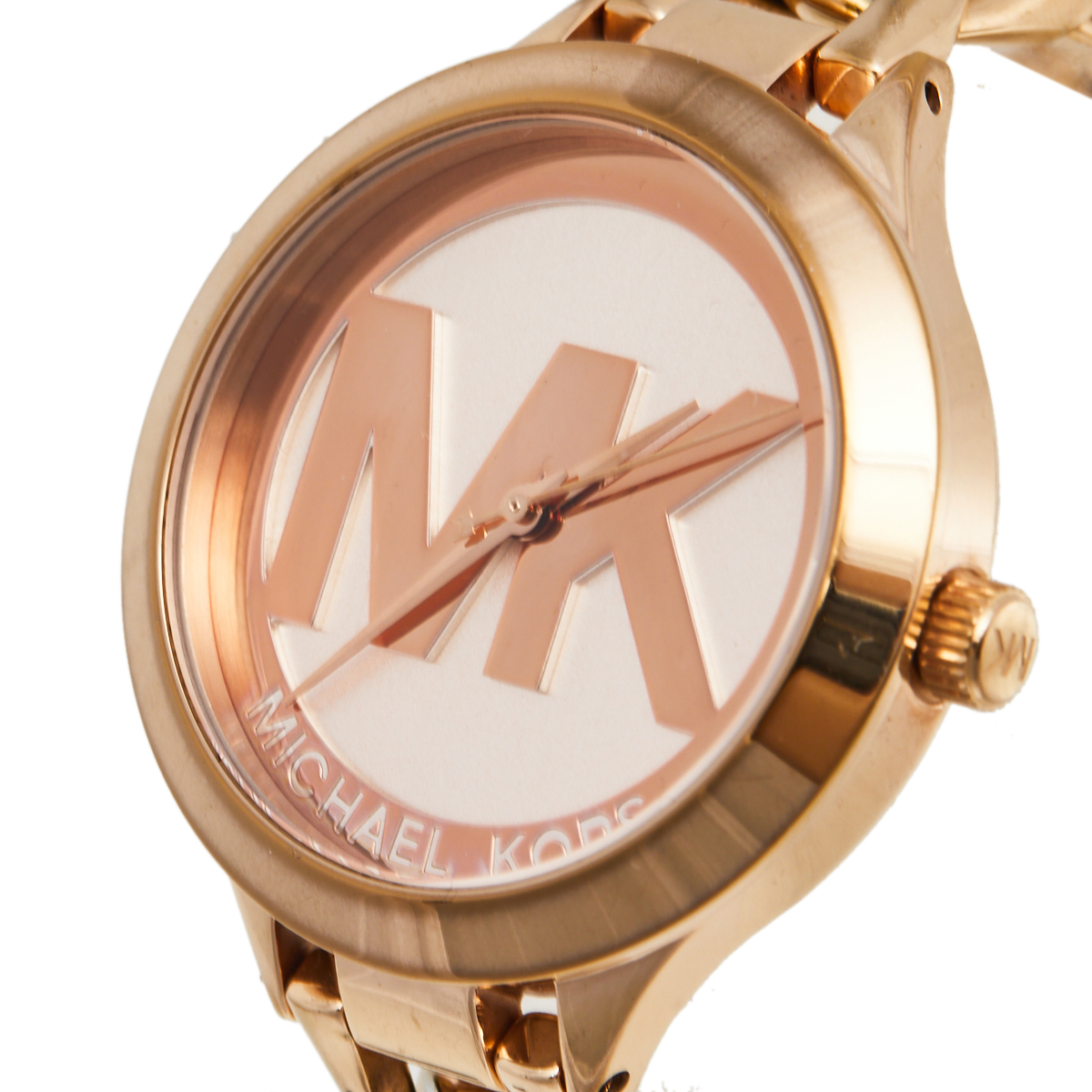 

Michael Kors Champagne Rose Gold Plated Stainless Steel Runway MK-3424 Women's Wristwatch