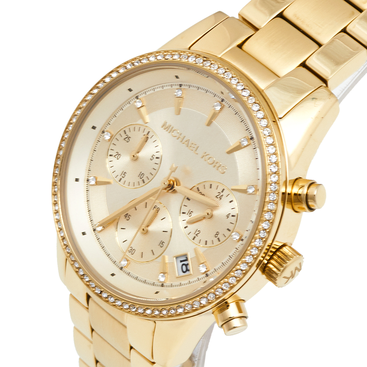 

Michael Kors Champagne Gold Plated Stainless Steel Ritz MK6356 Women's Wristwatch