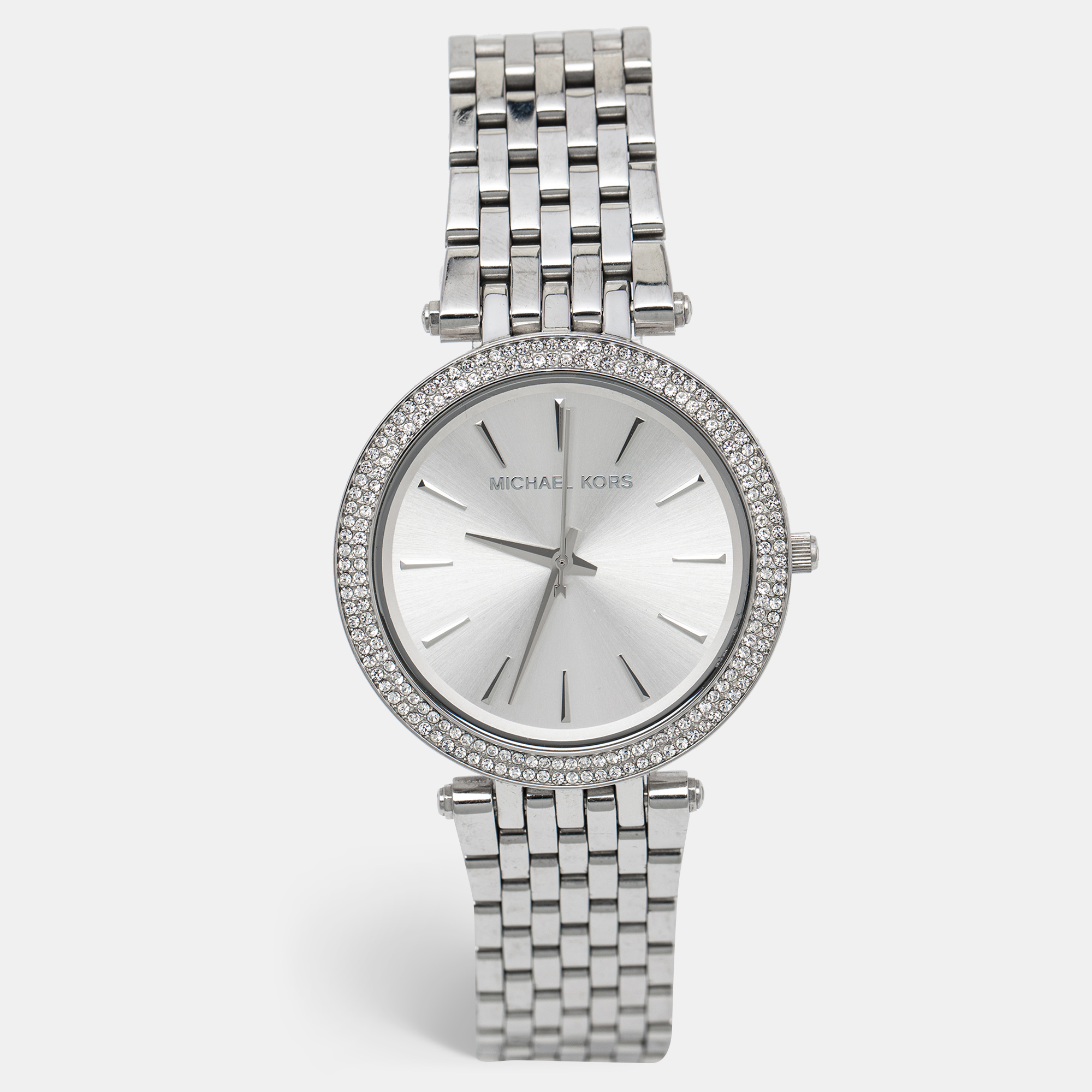 Pre-owned Michael Kors Silver Stainless Steel Darci Mk3190 Women's Wristwatch 39 Mm