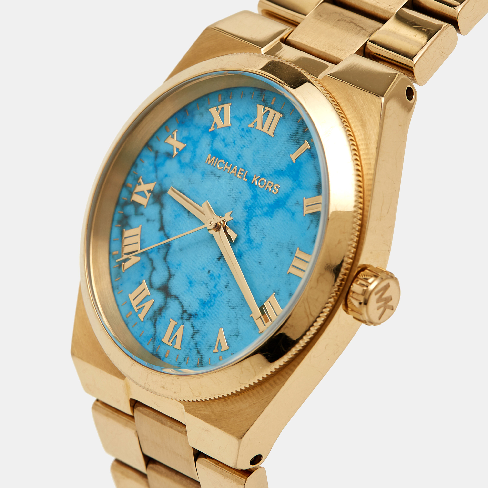 

Michael Kors Blue Gold Plated Stainless Steel Channing MK5894 Women's Wristwatch