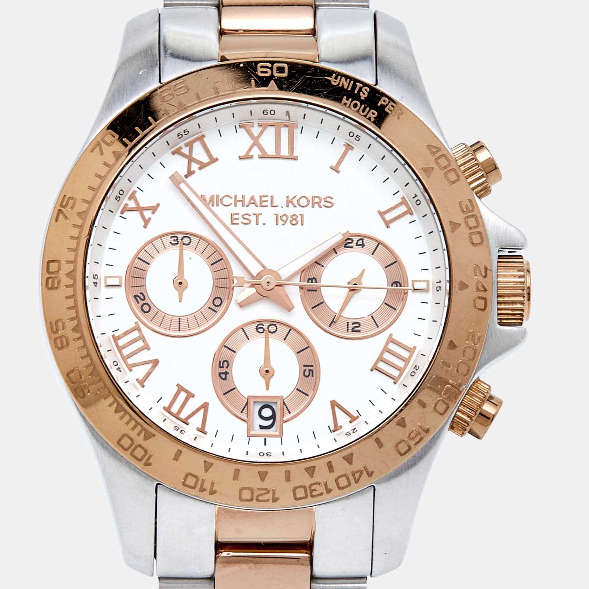 

Michael Kors Silver Two-Tone Stainless Steel Layton MK5622 Women's Wristwatch