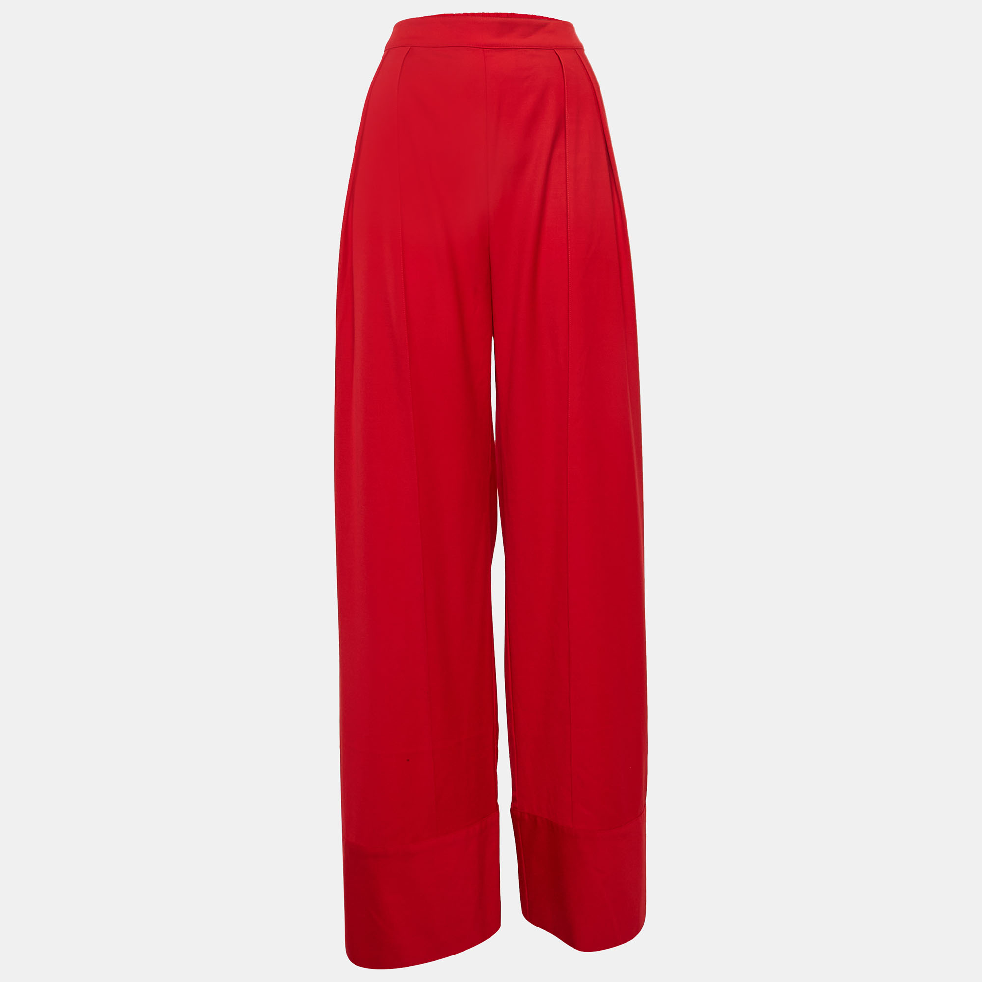 

Michael Lo Sordo Red Wool Wide Leg Pants M