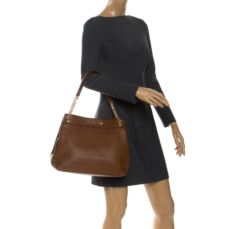 

Michael Michael Kors Brown Leather Jet Set Chain Tote