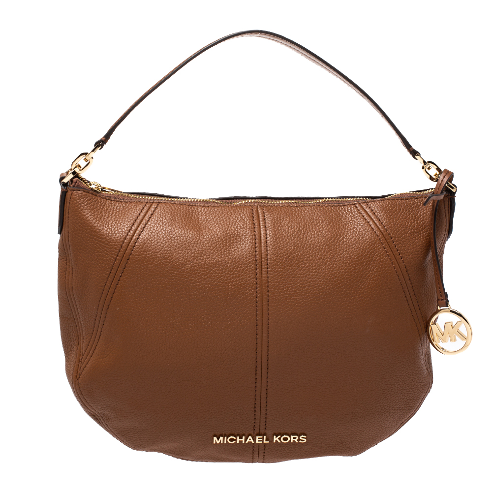 michael kors tan hobo bag