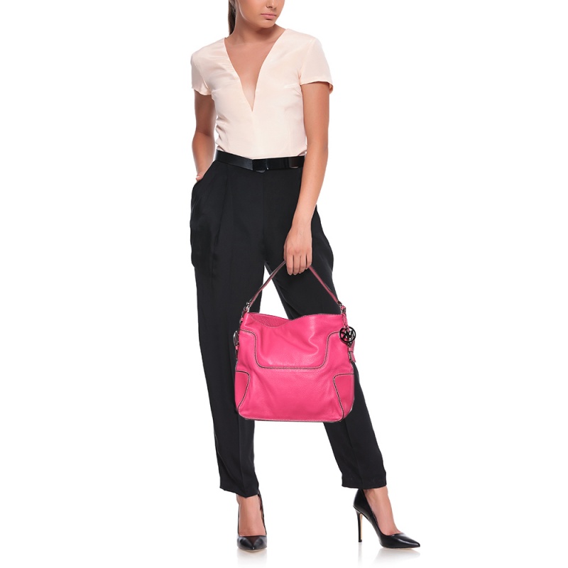 

MICHAEL Michael Kors Pink Leather Large Brookville Hobo