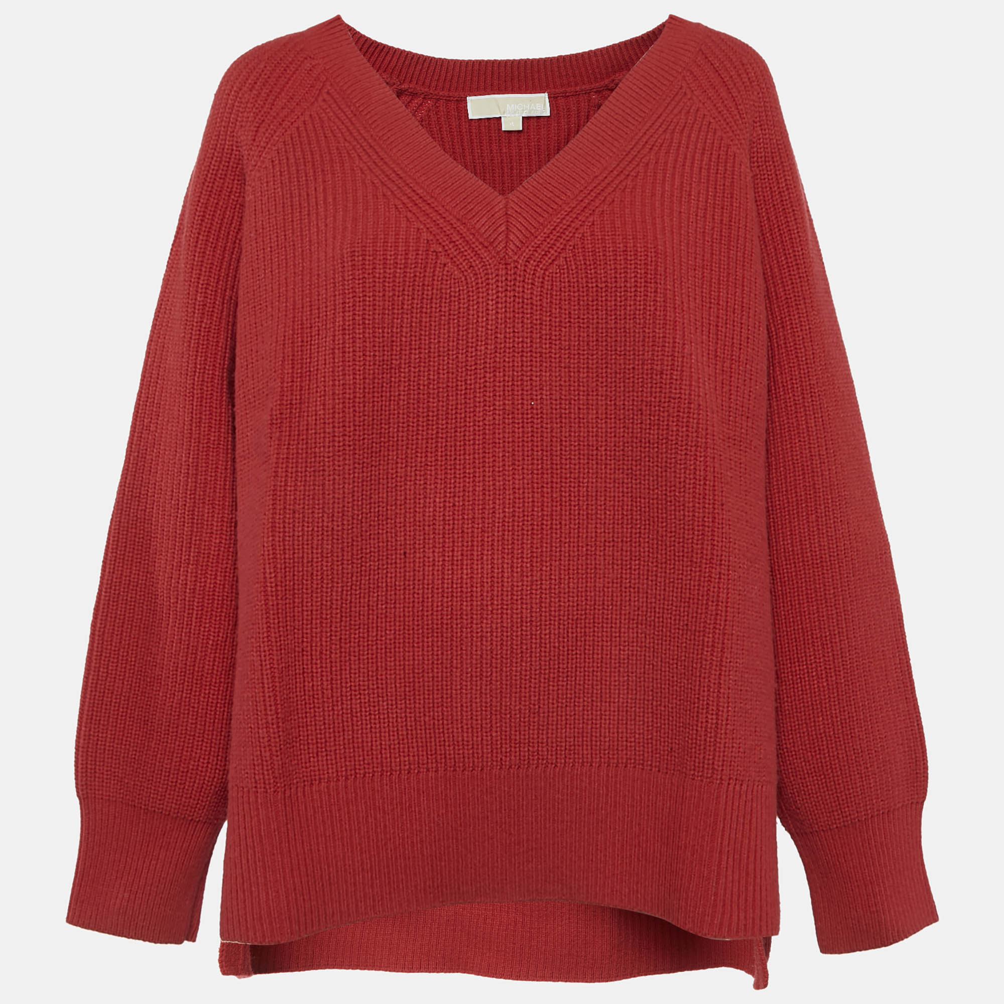 

MICHAEL Michael Kors Red Rib Knit Jumper XL