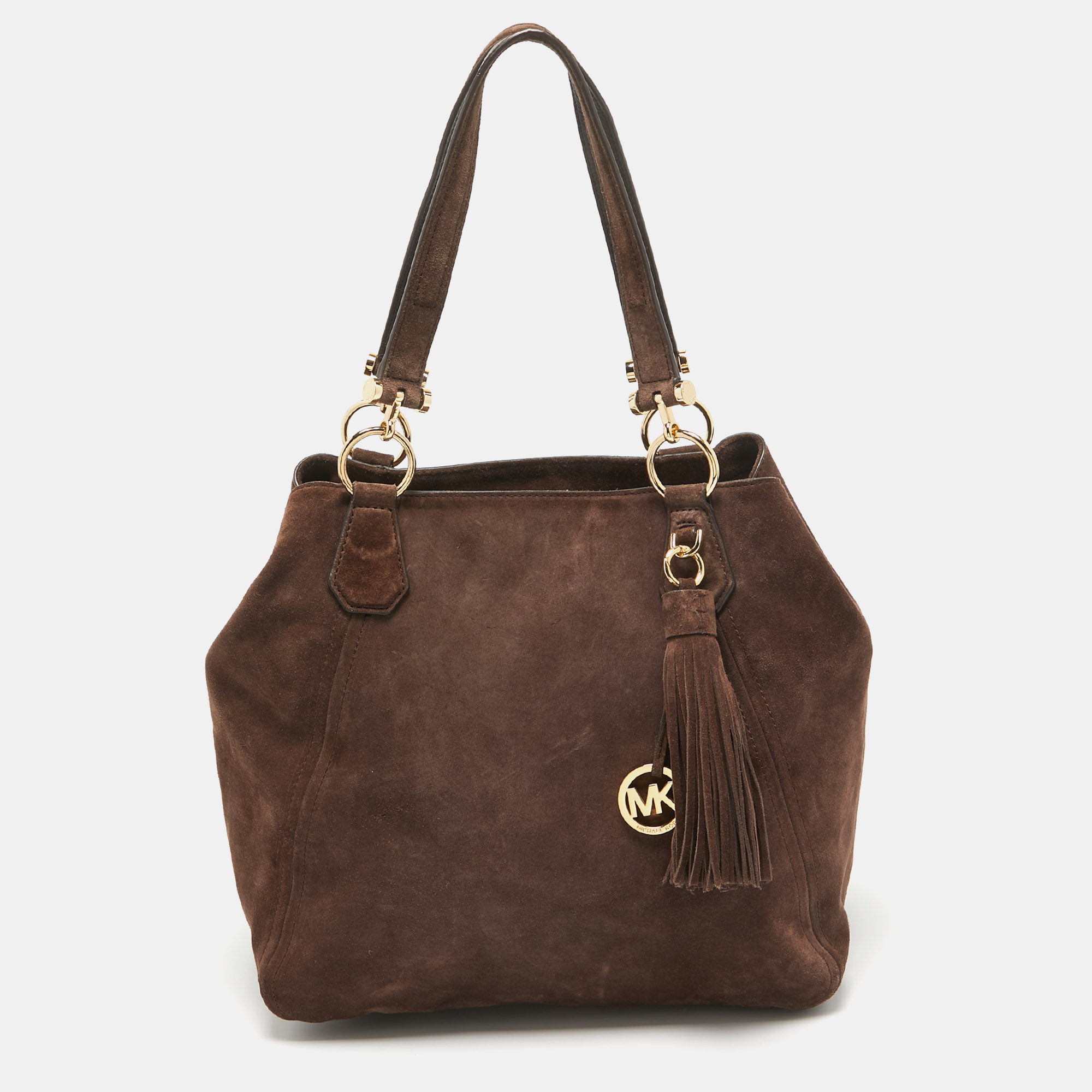 

MICHAEL Michael Kors Brown Suede and Leather Shopper Tote