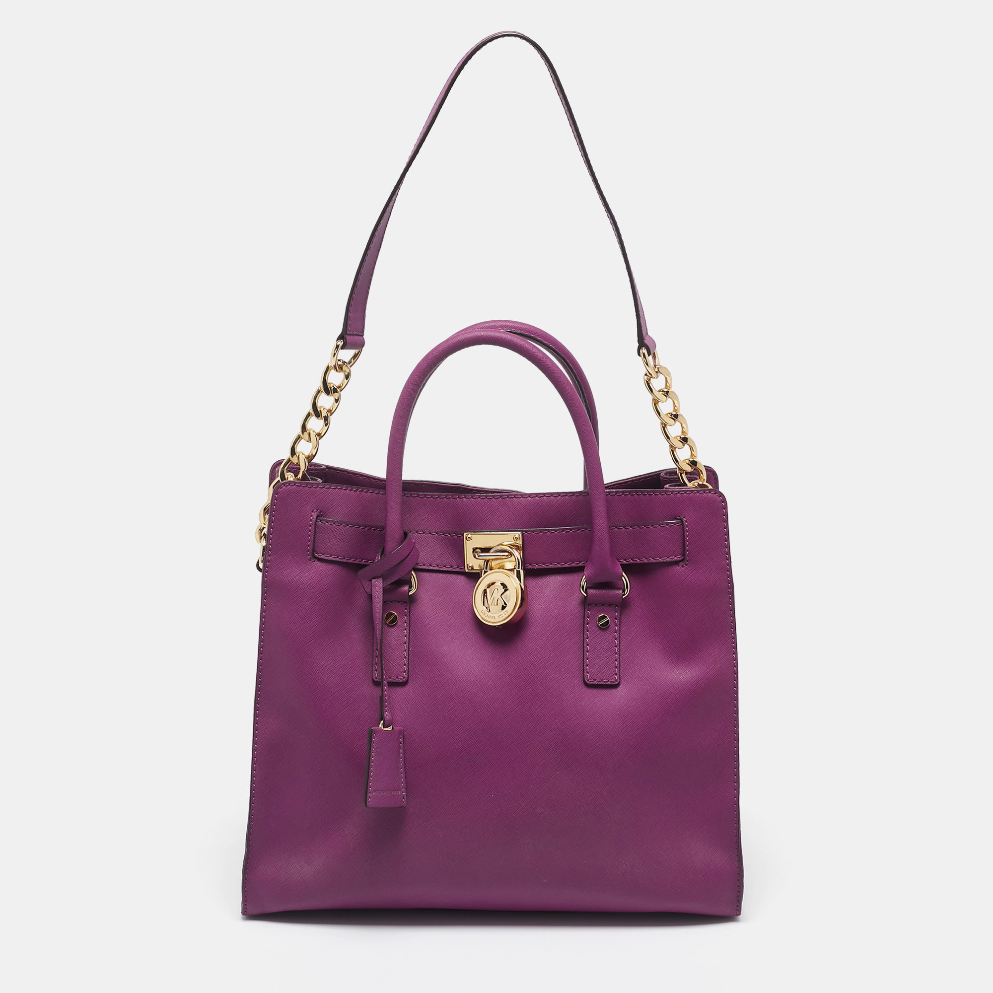 

MICHAEL Michael Kors Purple Leather  Hamilton North South Tote