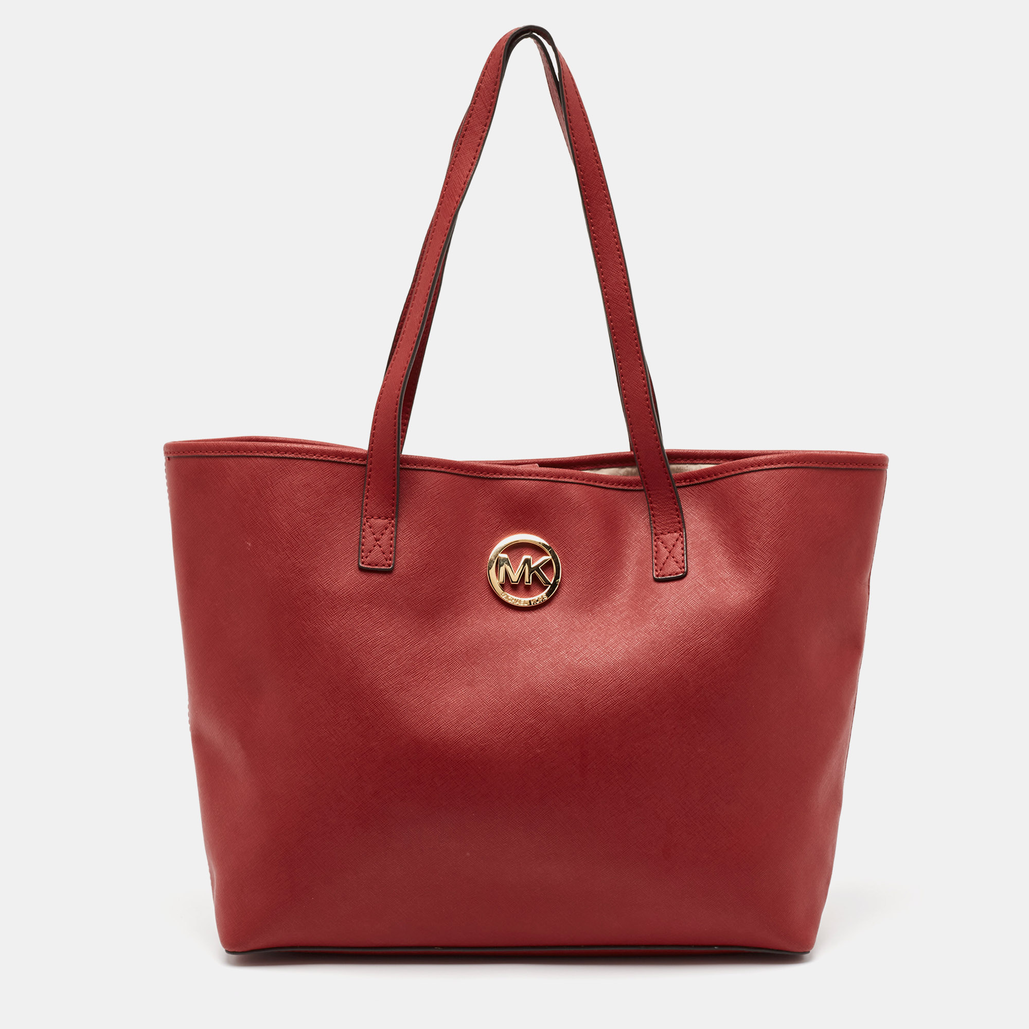 

MICHAEL Michael Kors Red Leather Jet Set Travel Tote