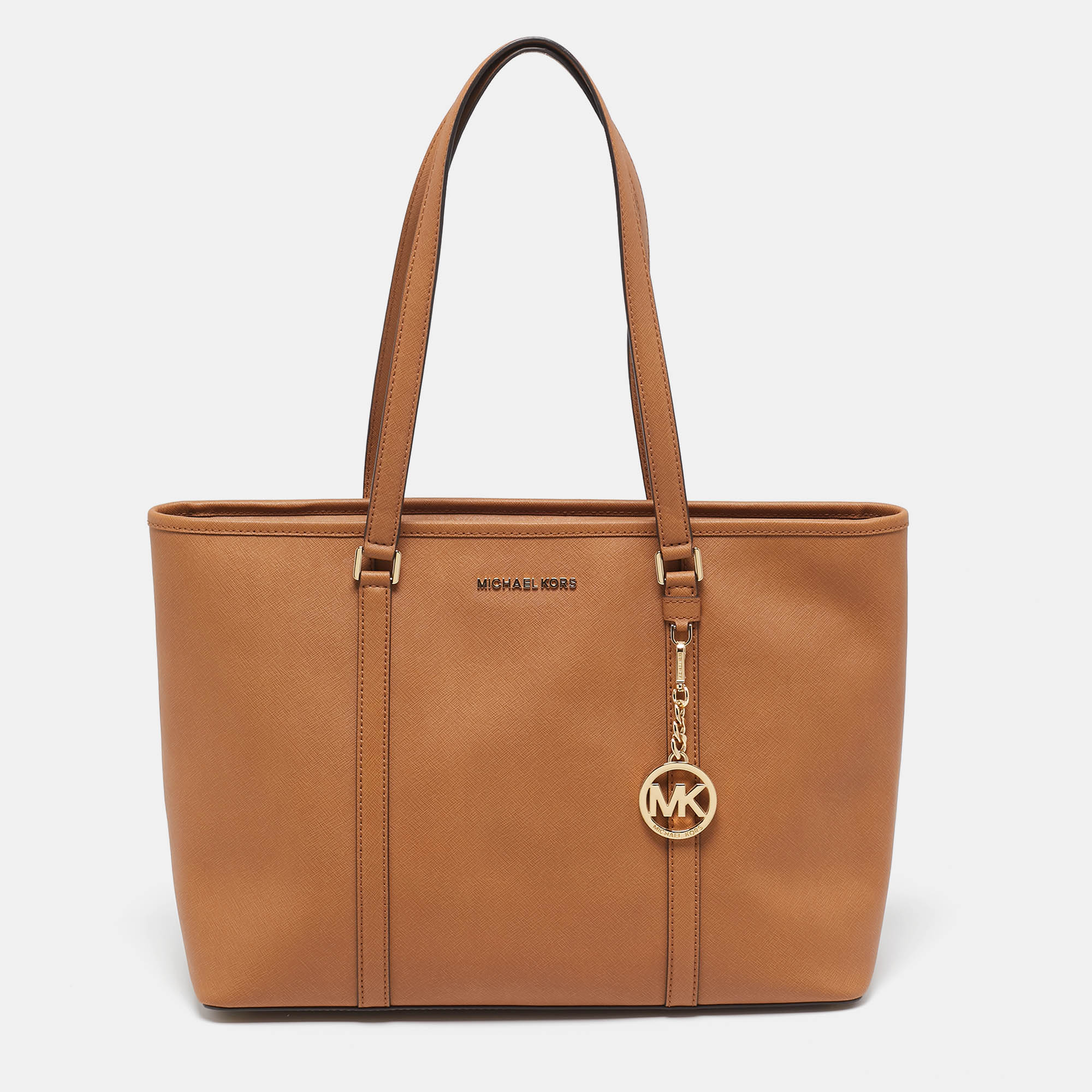 

MICHAEL Michael Kors Brown Coated Canvas  Sady Carryall Tote