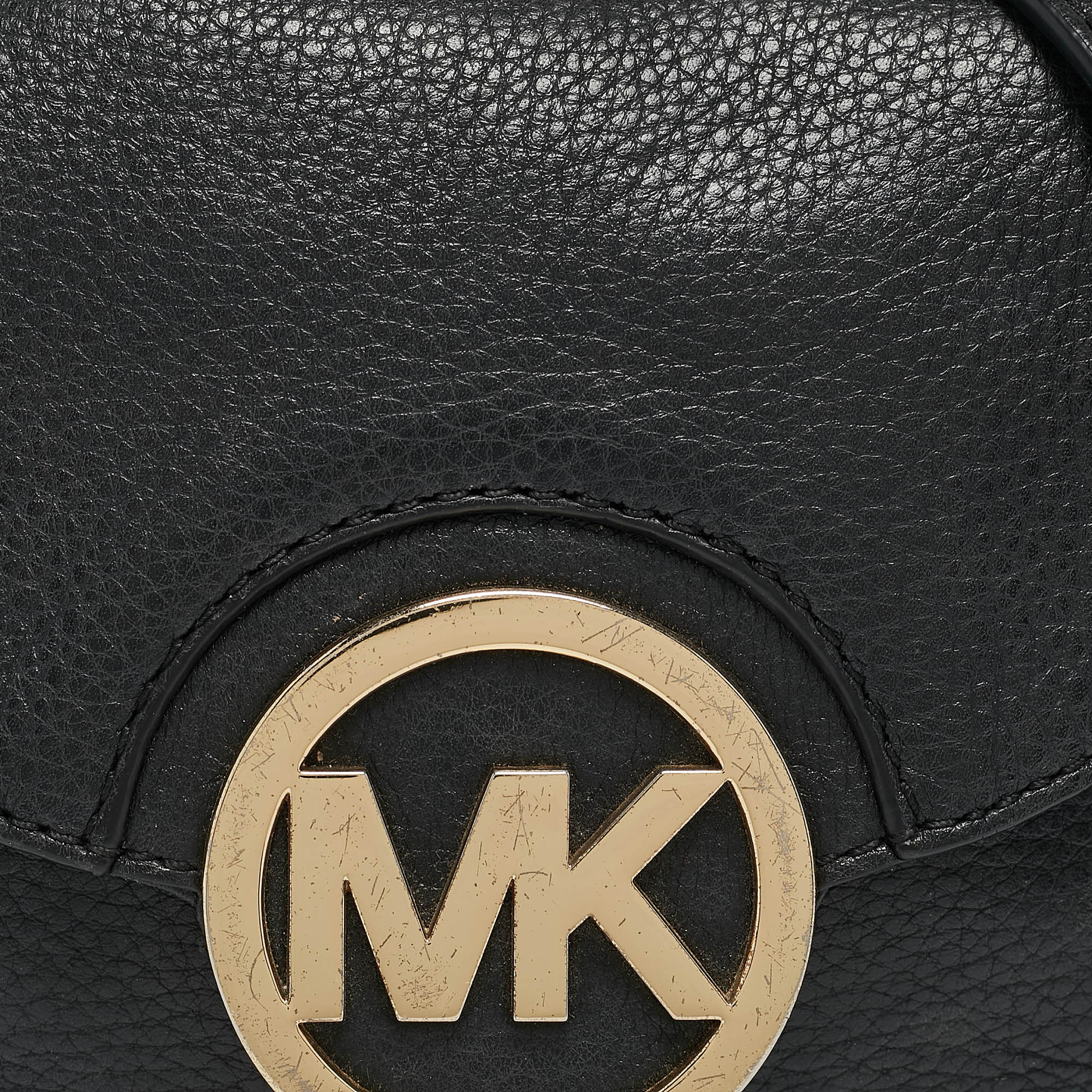 MICHAEL Michael Kors Black Leather Fulton Crossbody Bag 