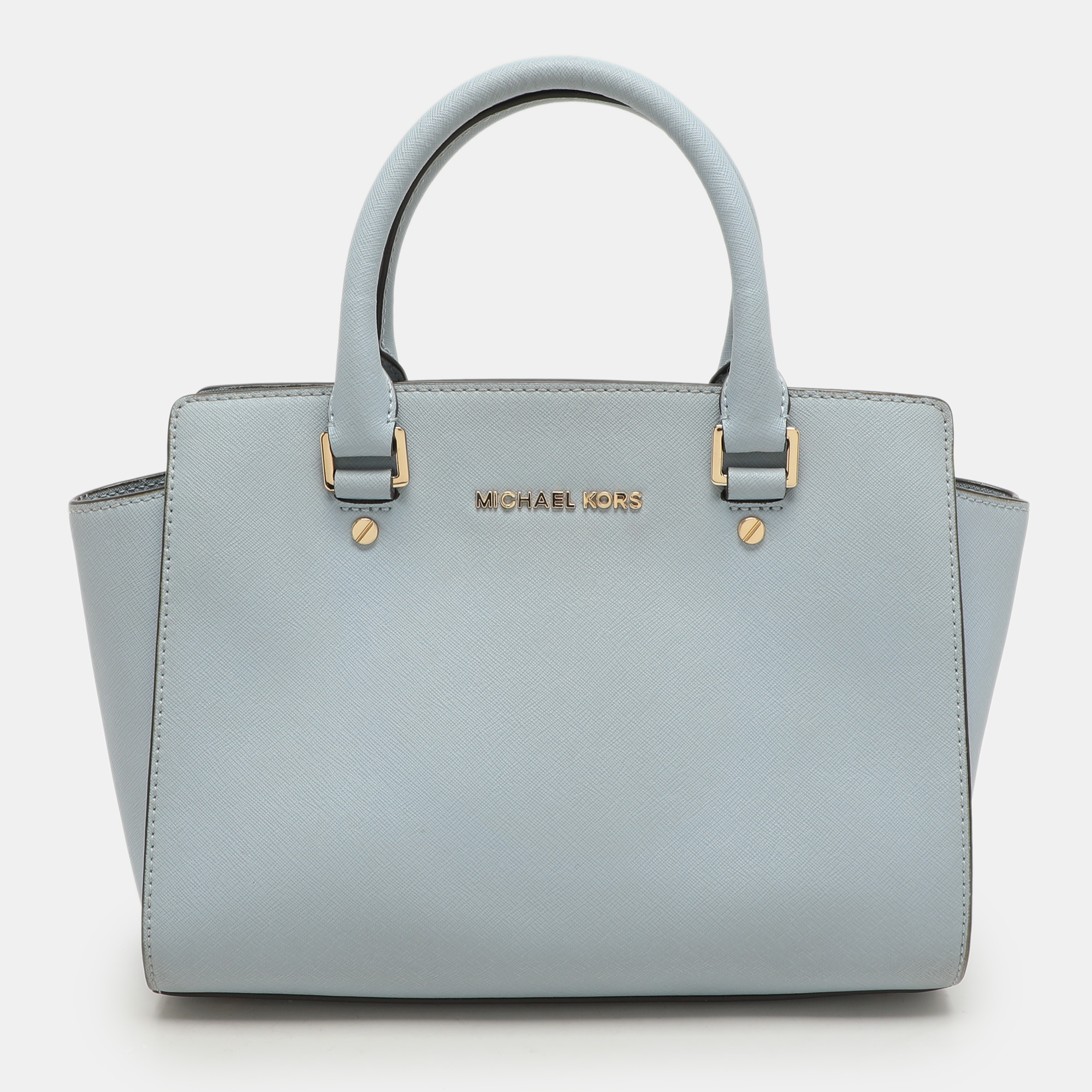 

MICHAEL Michael Kors Blue Leather  Selma Satchel