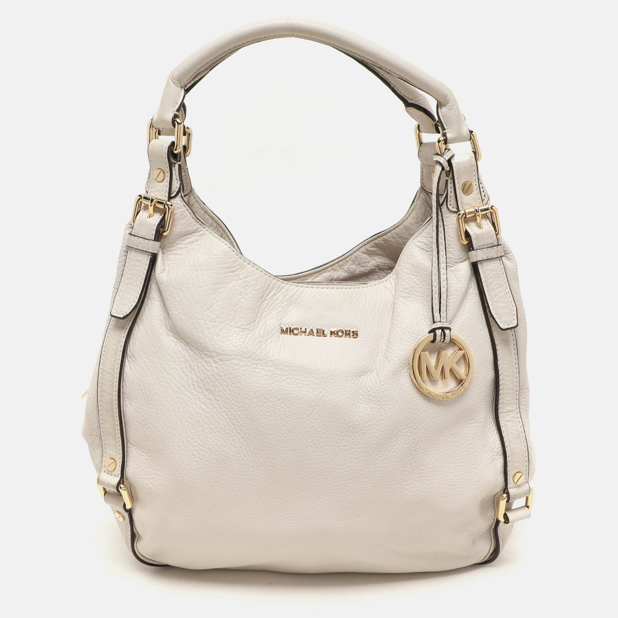 

MICHAEL Michael Kors Off White Leather Bedford Hobo