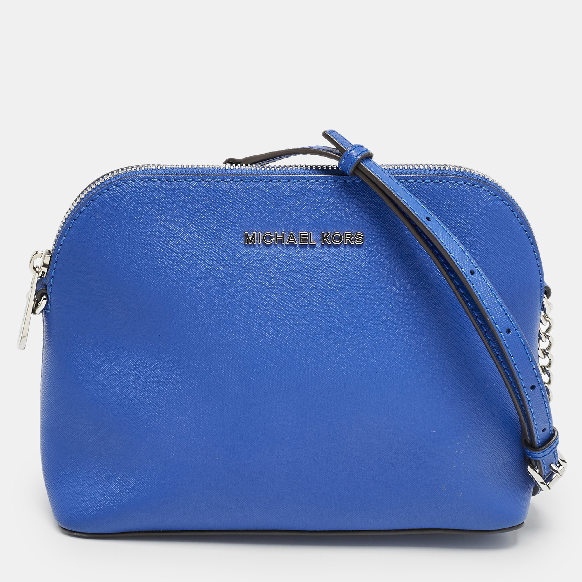 

MICHAEL Michael Kors Blue Leather Cindy Dome Crossbody Bag