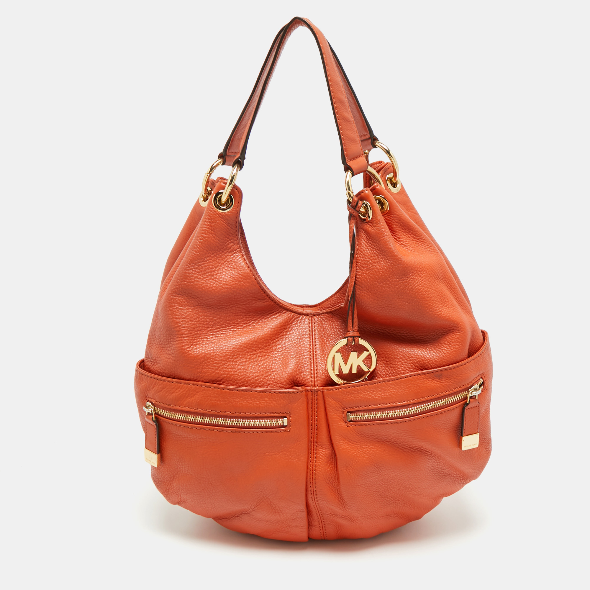 

MICHAEL Michael Kors Orange Leather  Layton Hobo