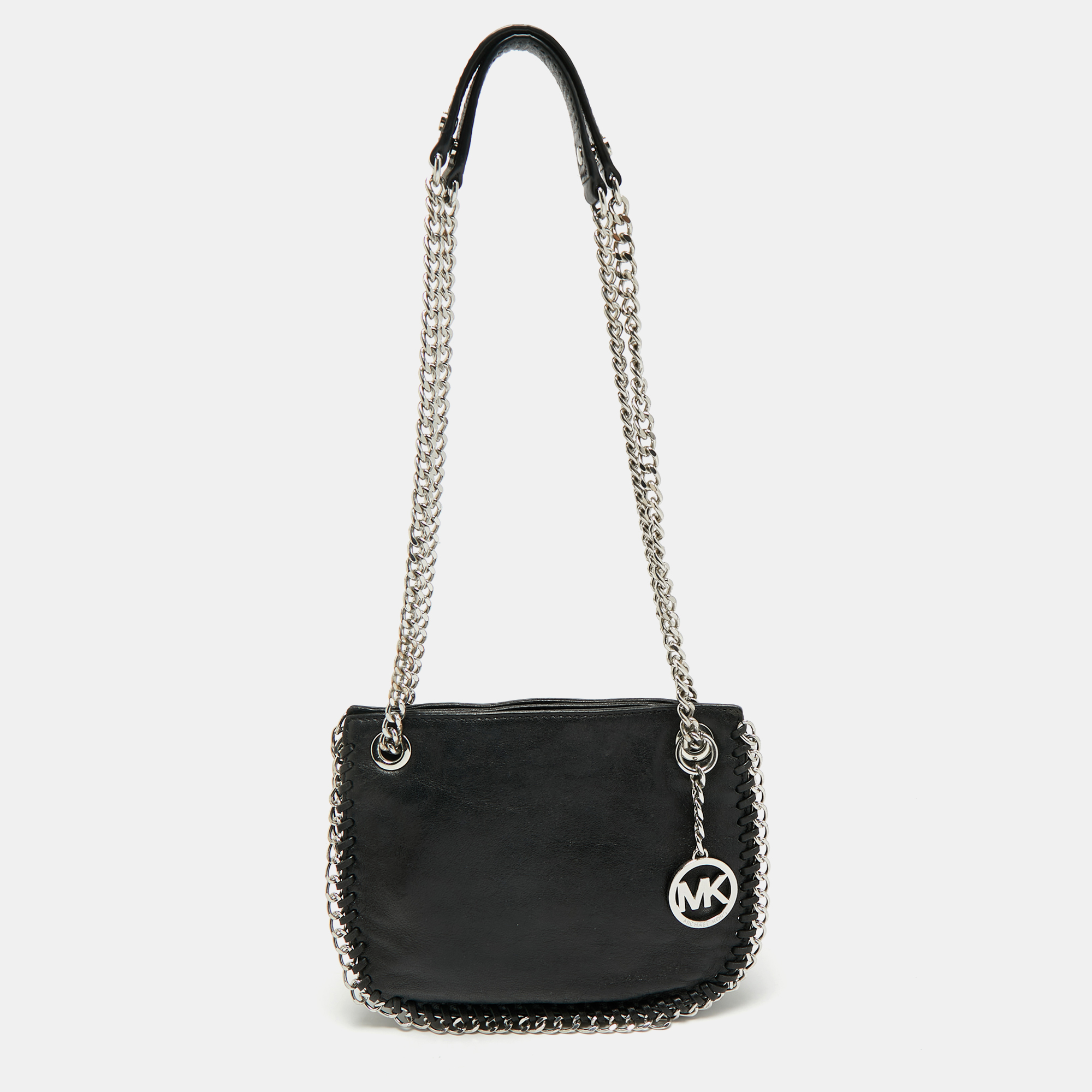 

MICHAEL Michael Kors Black Leather Chelsea Chain Shoulder Bag