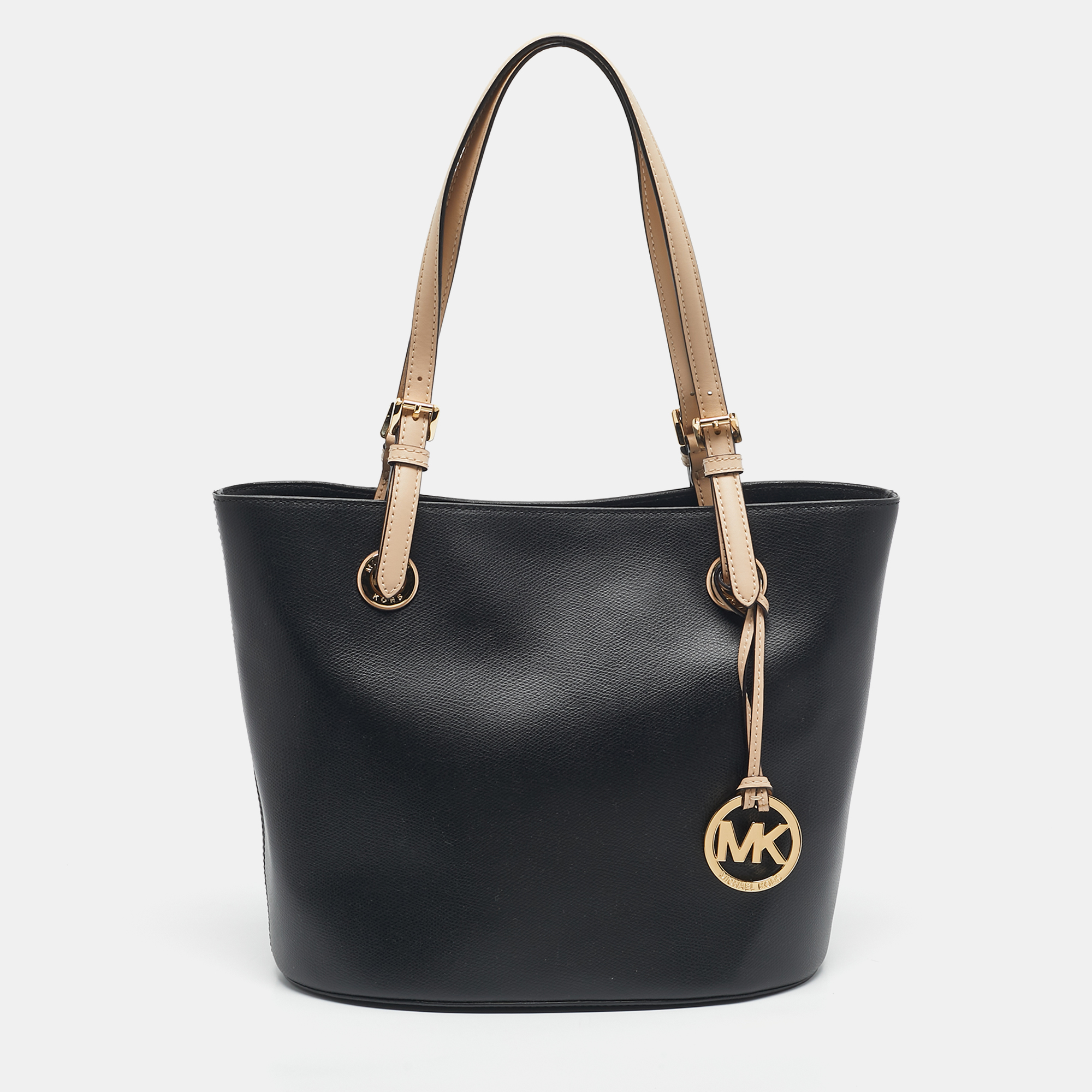 

MICHAEL Michael Kors Black Leather  Jet Set Tote