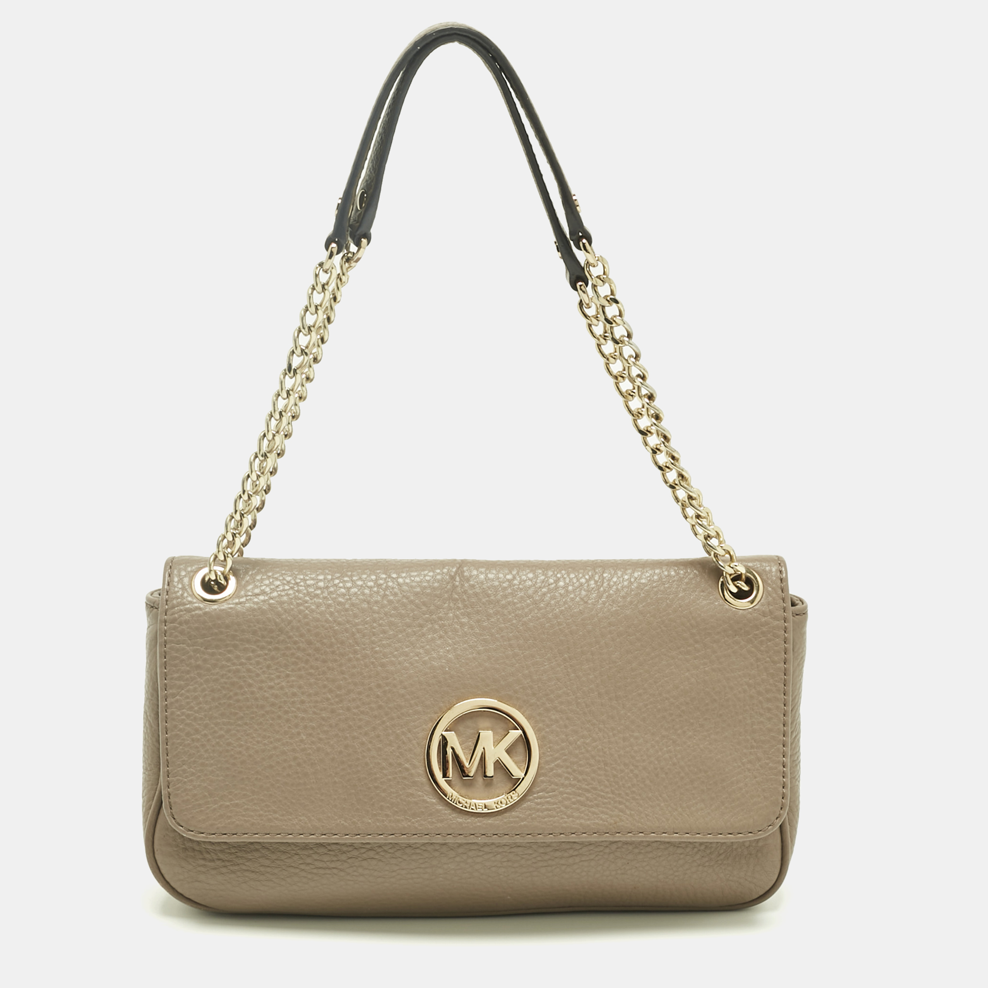 

MICHAEL Michael Kors Beige Leather Fulton Shoulder Bag