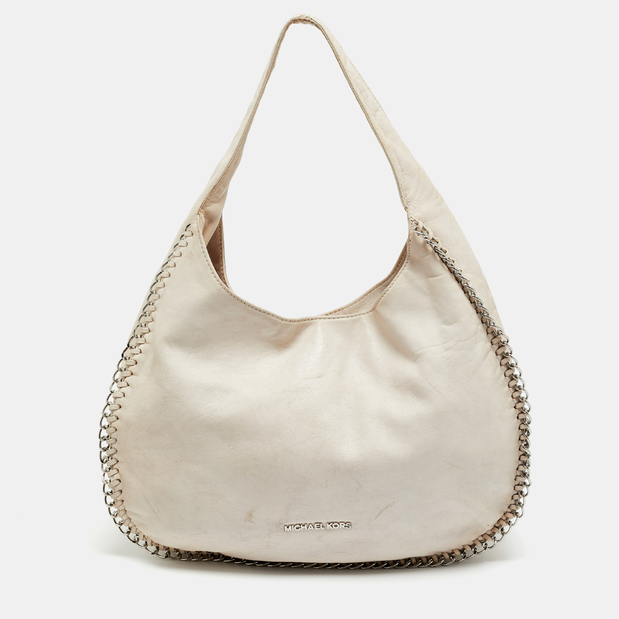 

MICHAEL Michael Kors Chelsea Chain Light Pink Leather Hobo
