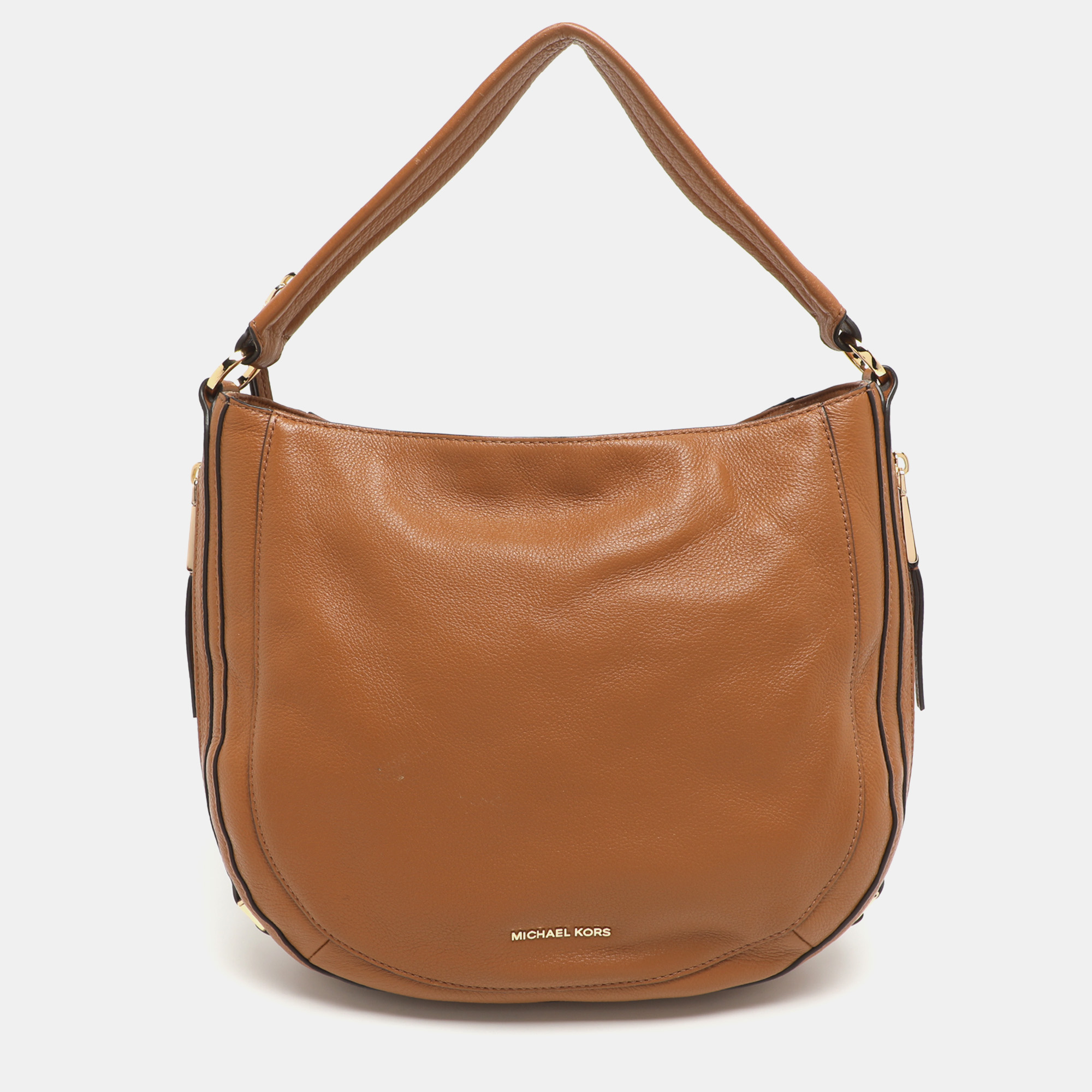 

MICHAEL Michael Kors Julia Brown Leather Hobo