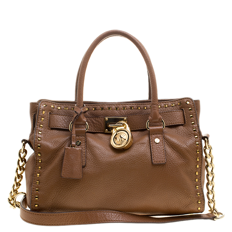 Pre Owned حقيبة مايكل مايكل كروس هاميلتون ايست/ ويست جلد بنية