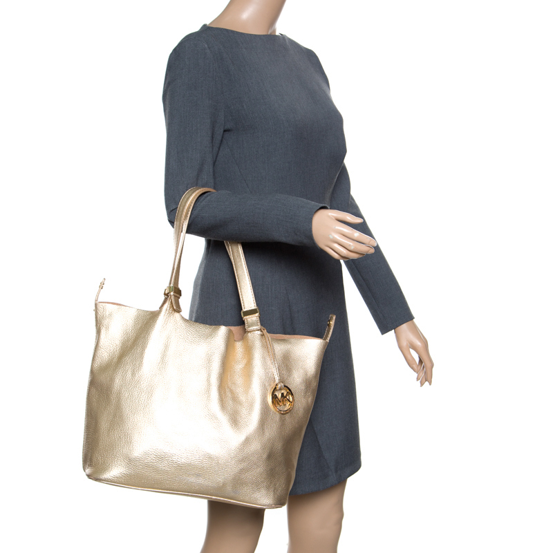 

Michael Michael Kors Gold Leather Shopper Tote
