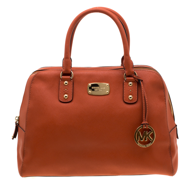 Michael Kors Orange Leather Satchel MICHAEL Michael Kors | TLC