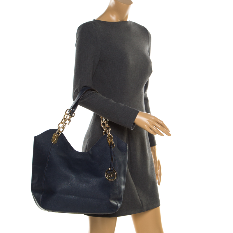 

Michael Michael Kors Blue Leather Lilly Shoulder Bag