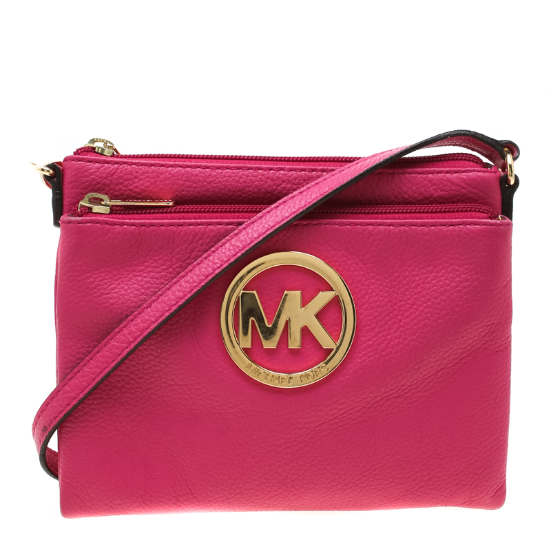 MICHAEL Michael Kors Pink Leather Adele Crossbody Bag MICHAEL Michael Kors | TLC