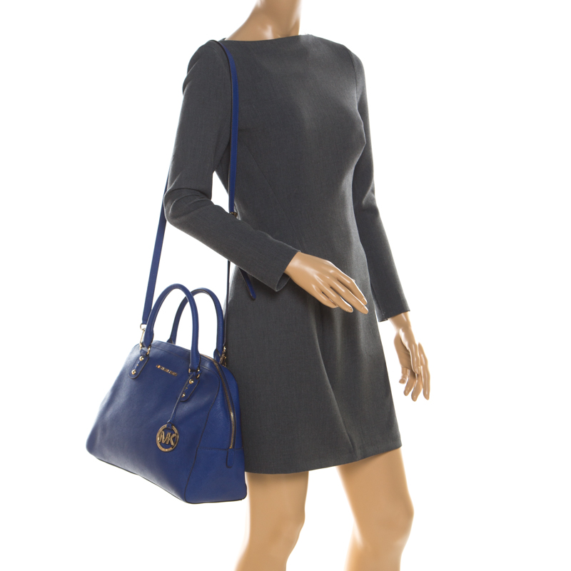 

Michael Michael Kors Blue Saffiano Leather Satchel