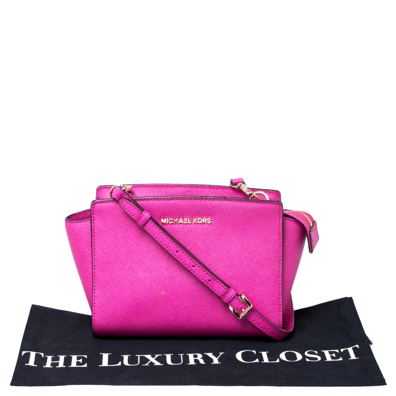NWT Michael Kors Mini Selma Stud Messenger Crossbody Bag - Pale Pink
