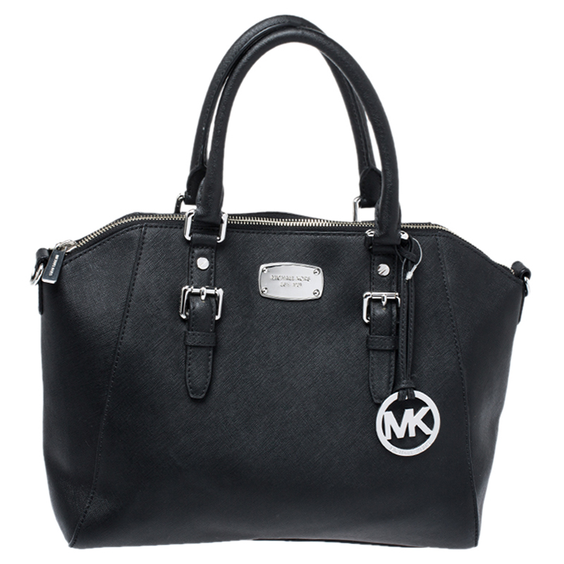 مملوكة مسبقًا Michael Michael Kors Black Leather Large Ciara Zip Tote 