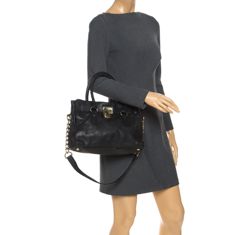 

MICHAEL Michael Kors Black Leather Hamilton Tote