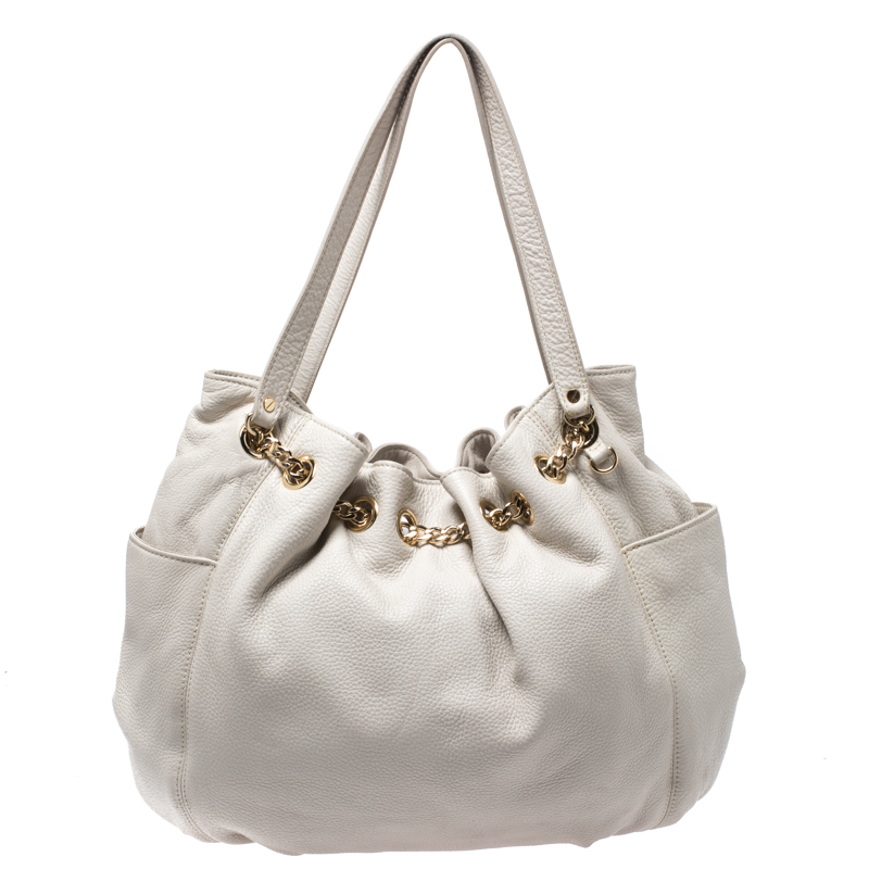 MICHAEL Michael Kors White Leather Drawstring Shoulder Bag MICHAEL Michael  Kors | TLC