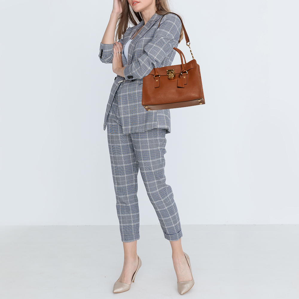 

MICHAEL Michael Kors Brown Leather Hamilton East West Tote